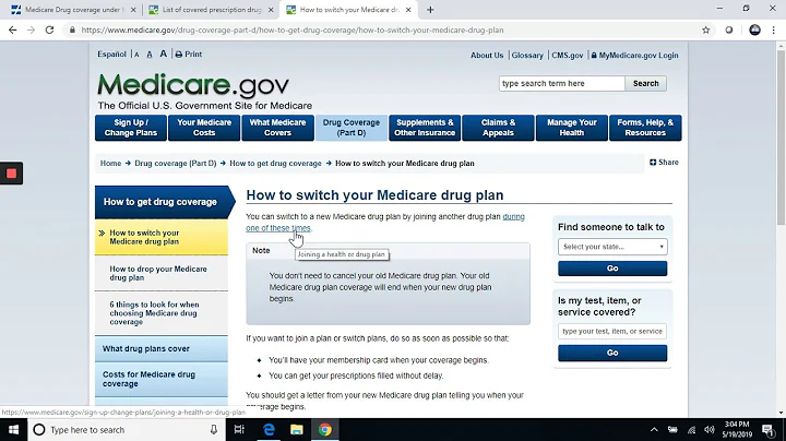How to switch your Medicare Part D Plan