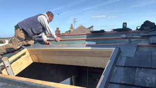 Pitched roof frameless skylight installation