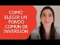 COMO ELEGIR UN FONDO COMUN DE INVERSION | Giselle Colasurdo