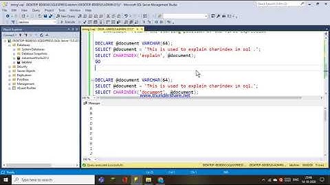 63.STRING FUNCTIONS -ASCII,CHAR,CHARINDEX IN SQL