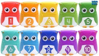 Numbers 1-10 with Owl| Learn Colors With Owl| Learn Geometric Shapes for Kids| Geometric|12345678910