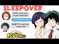 Girls Sleepover DARES - BNHA Texts |  bnha lyric prank