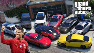 GTA 5 : STEALING CRISTIANO RONALDO'S LUXURY CARS with FRANKLIN !!
