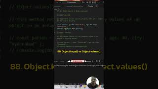 Object.keys() vs Object.values() in JavaScript | Difference Explained | JavaScript Interview Prep