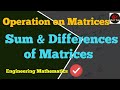 Operation on matrices class 12