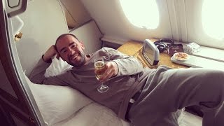 Emirates First Class Suite A380 Birthday Party, Dubai to Bangkok EK372