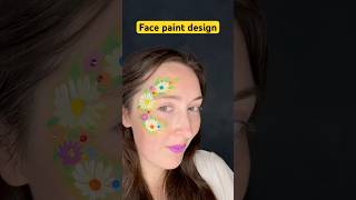 Flower face paint design for grown ups and kids