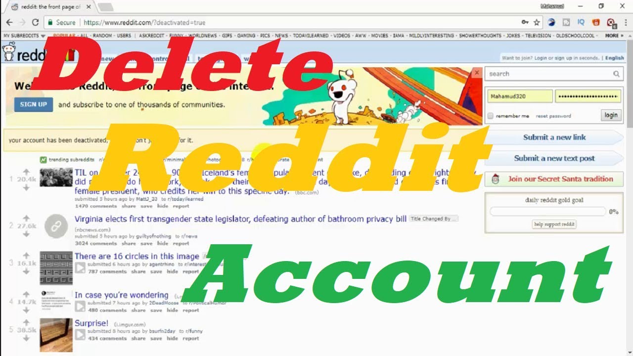 How To Delete Reddit Account Permanently | Advance Reddit ...