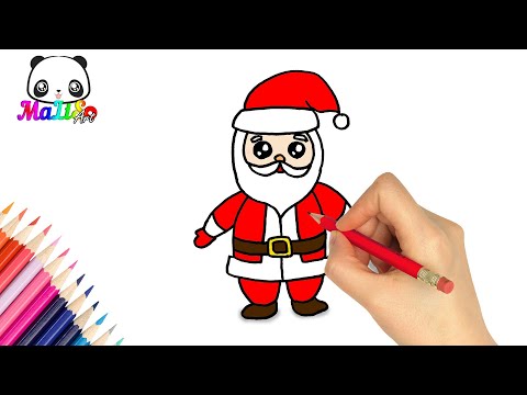 Рисуем САНТА КЛАУСА! How to draw a Santa Claus! Простой рисунок Деда Мороза! Новогодние рисунки!