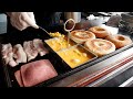 베이컨 햄 치즈 베이글 / bacon ham cheese bagel / korean street food