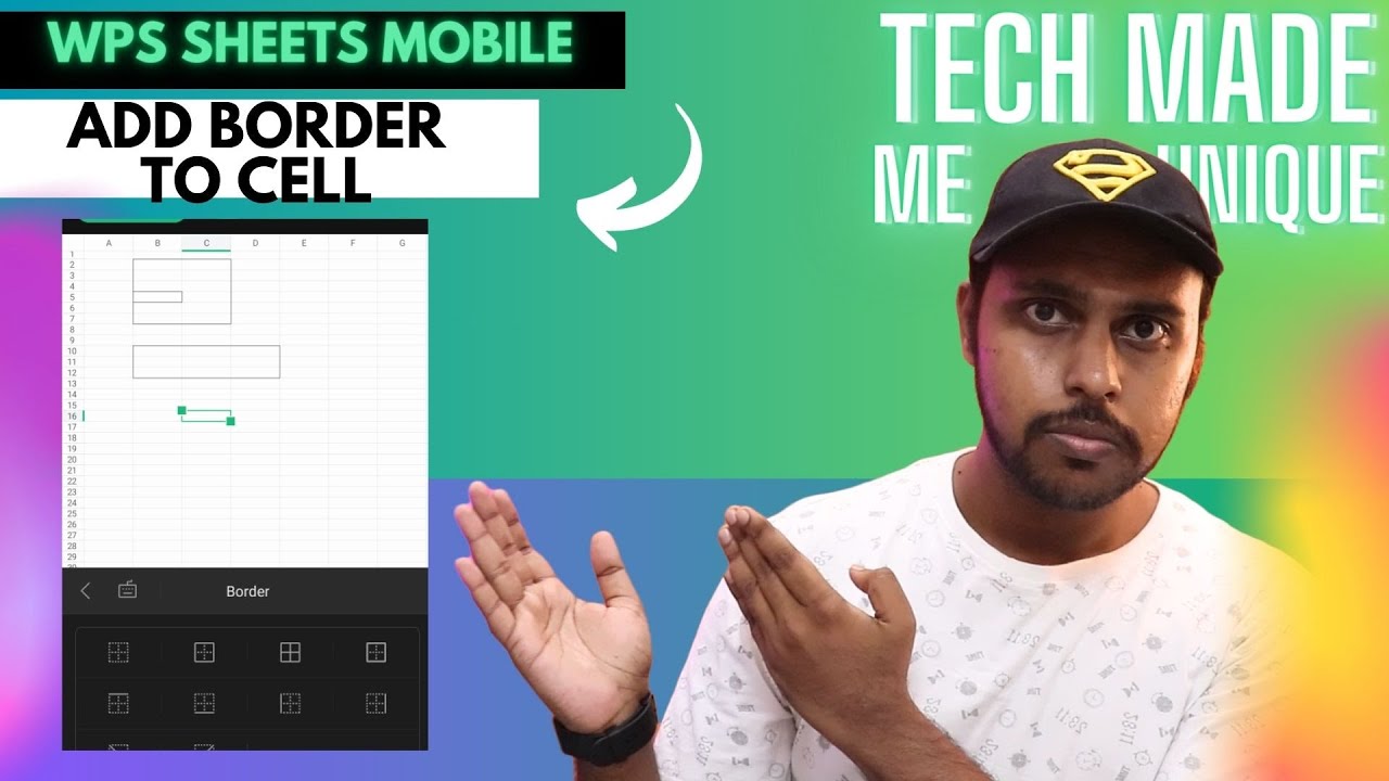 How to add border to cell in wps spreadsheet mobile | add border to cell in wps spreadsheet mobile