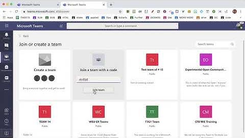 Students join Microsoft Teams with a code