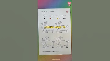 Coding sederhana untuk anak TK. #shorts #motorikhalus #belajarangka #belajarcoding #belajarwarna