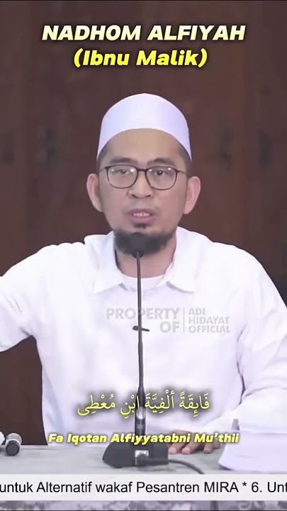 nadhom alfiyah ibnu malik|ustadz adi hidayat#shorts