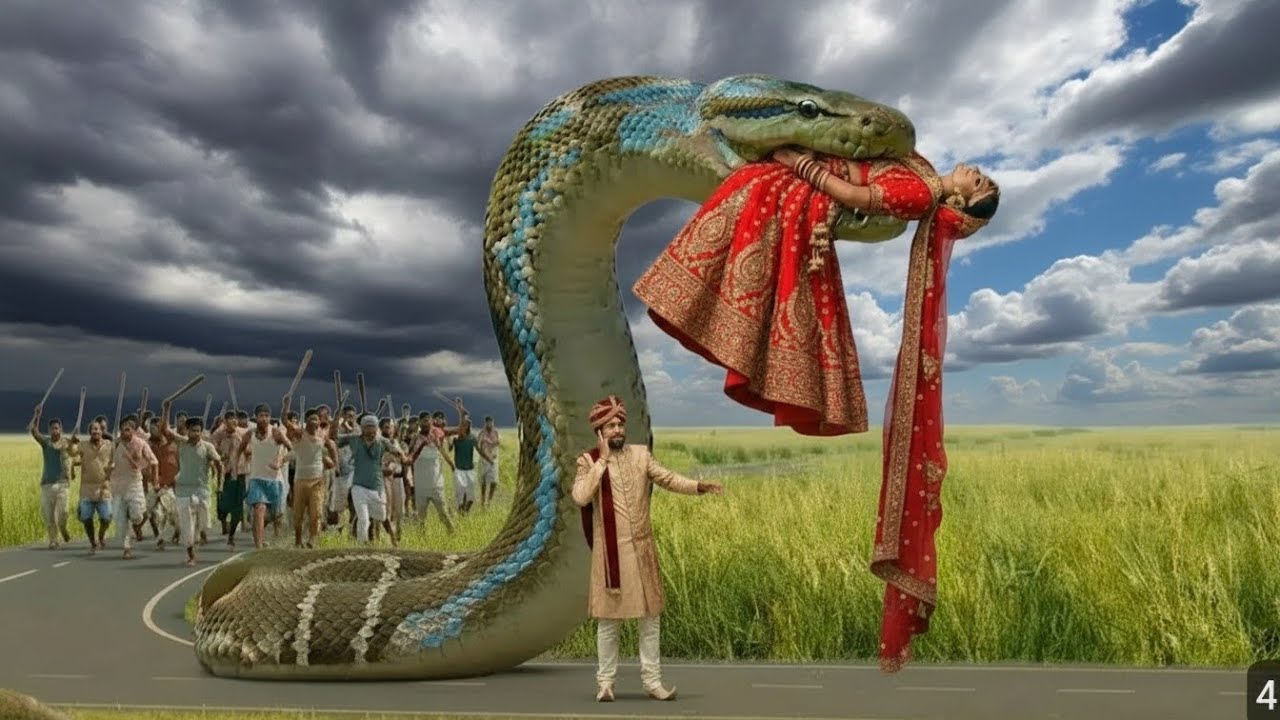 अजगर सांप ने उठाई दुल्हन बीच सड़क पर दुल्हा के सामने// Ajagar sanph ke New kahani 