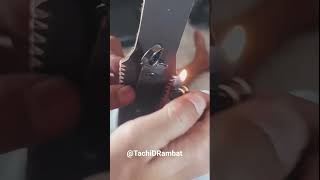 Cross stitching by hand #LeatherArtisan #Leatherhandmade #Leatherstitching #Leathersewing#shortvideo