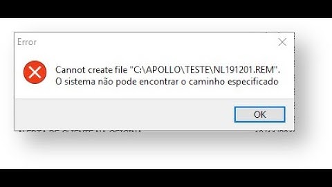 erro windows O SISTEMA NÃO PODE ENCONTRAR O CAMINHO ESPECIFICADO (resolvido em 1 minuto)
