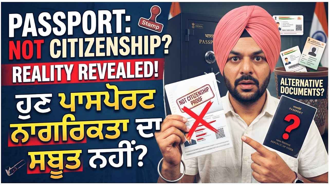 ⁣ਕੀ ਤੁਹਾਡਾ ਪਾਸਪੋਰਟ ਬੇਕਾਰ ਹੈ? Passport ਹੈ ਪਰ Citizenship ਨਹੀਂ? ਜਾਣੋ ਪੂਰੀ ਸੱਚਾਈ!