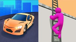 Car Master Racing VS Ladder Master Run - Experience of The Hyper Casual Game Gameplay (Android, IOS) screenshot 1