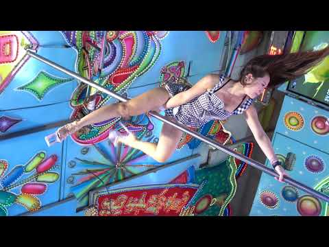 東勢舞台車 長腿美女鋼管秀 Taiwan sexy pole dance