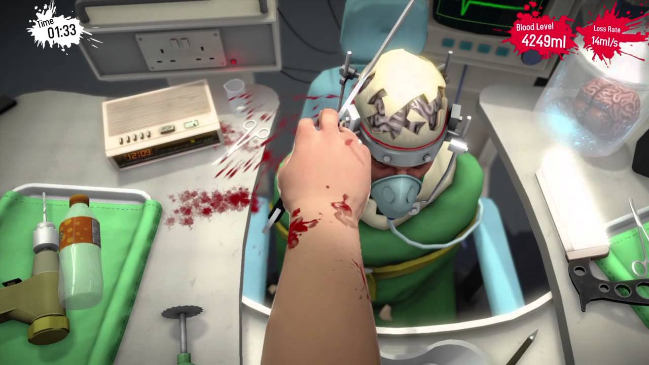 アカンこれじゃ患者は死ぬぅ Surgeon Simulator Ps4 脳移植クリア Youtube