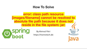 Springboot  How To Solve error class path resource filename cannot be resolved to absolute file path