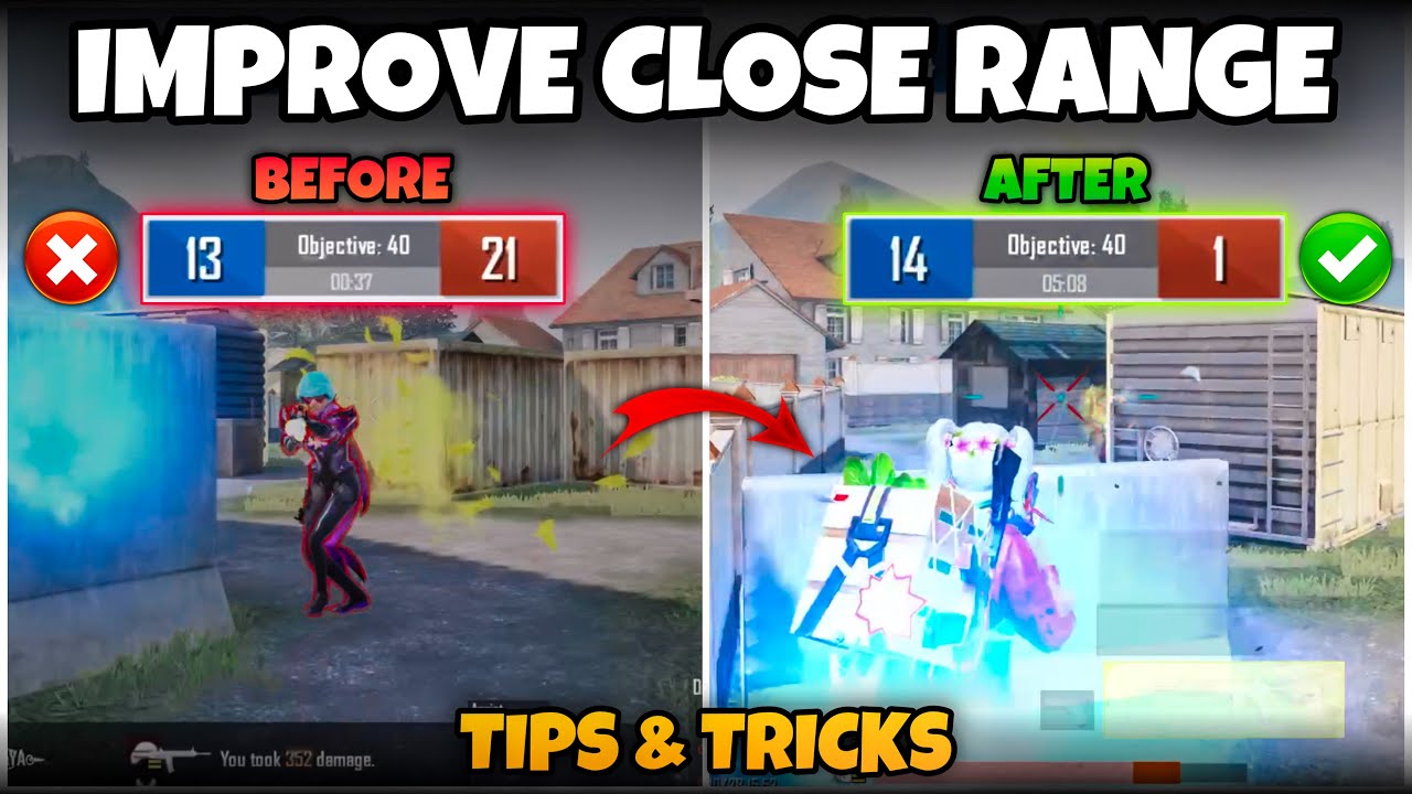 HOW TO IMPROVE CLOSE RANGE FIGHTS IN BGMI & PUBG MOBILE TIPS & TRICKS TO IMPROVE.
