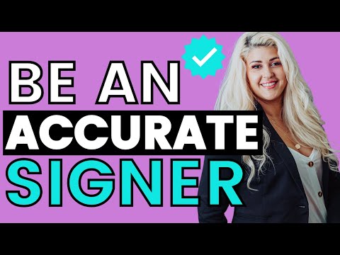 How to Sign Correctly (Beginners & Intermediates)