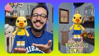 Canarinho Pistola Amigurumi Passo A Passo (Parte 2/2 Final) Mascote Da Seleção Brasileira