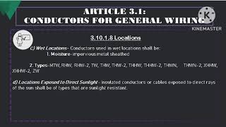CHAPTER 3- Wiring Methods and Material