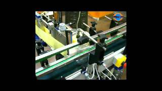 labelling machine for three sides application on BOTTLES.avi