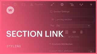 using anchor links to go directly to a section — webflow tutorial