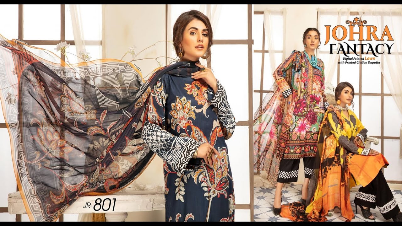 Fantacy By Johra | Digital Printed lawn 2021 | Original | Summer dress design 2021