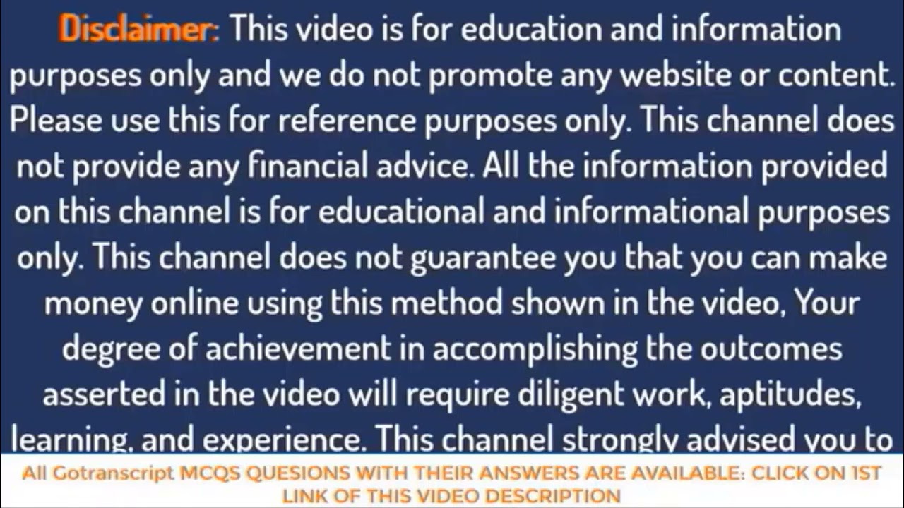 Go Transcript Answers