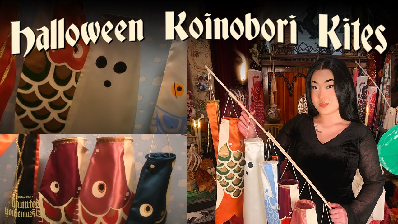 Making DIY Halloween Koinobori Kites and Melon Soda Floats! | Haunted Homemaking