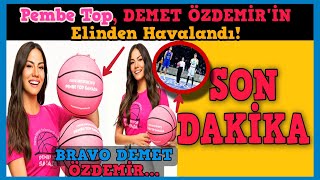 Demet Özdemi̇r Pembe Topun Hava Atışını Yaptı Pembe Top, Demet Özdemirin Elinden Havalandı Magazin