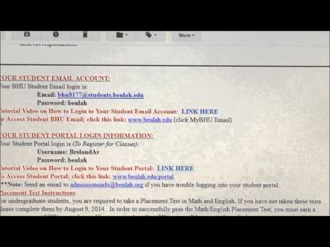 BHU - How to Login to Your Student Email