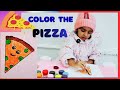 How to color in pizza | COLOR activity for toddlers | kids' fun #kids #colors #pizza #learning