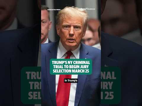 Trump’s NY criminal trial to begin jury selection March 25 #shorts