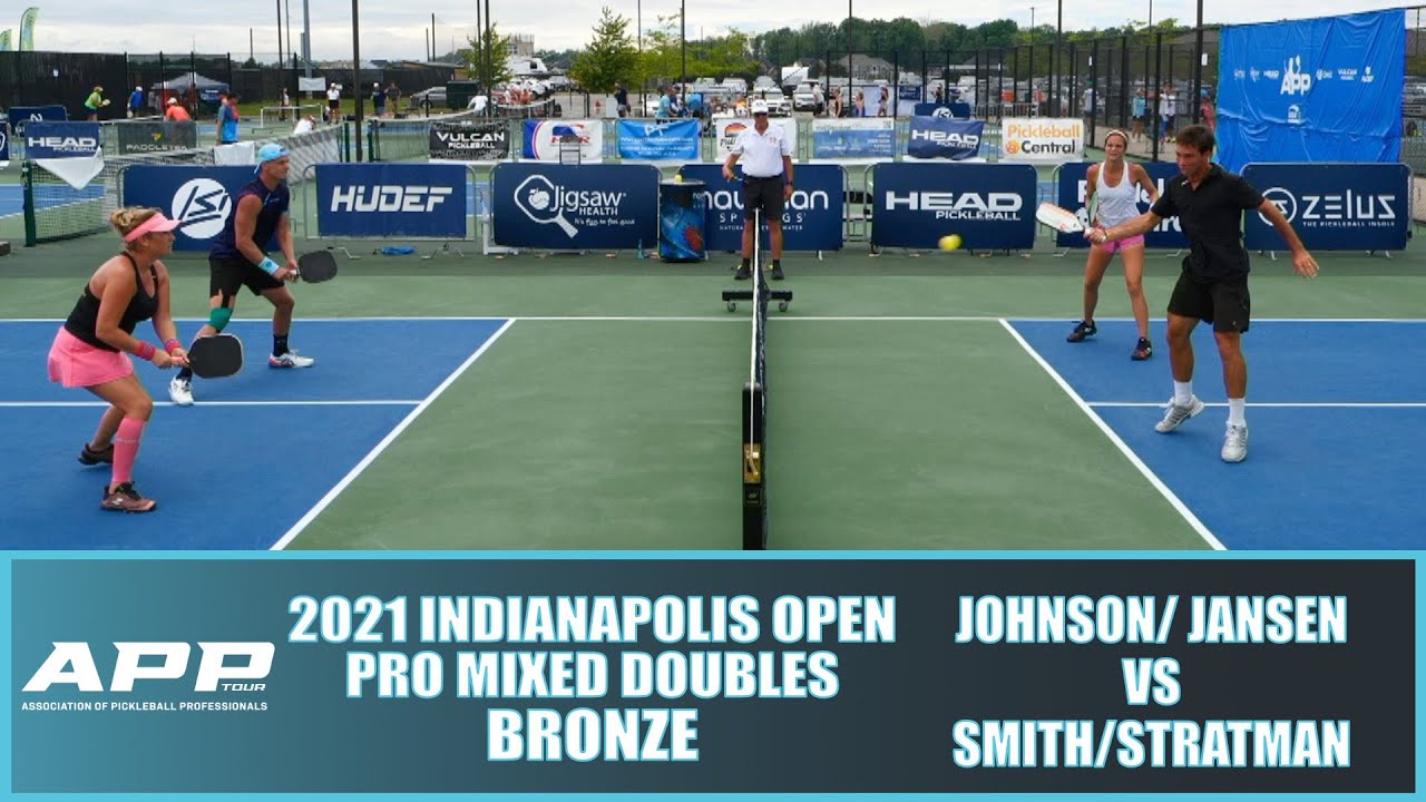 2021 INDIANAPOLIS PICKLEBALL OPEN PRO MIXED DOUBLES BRONZE JOHNSON
