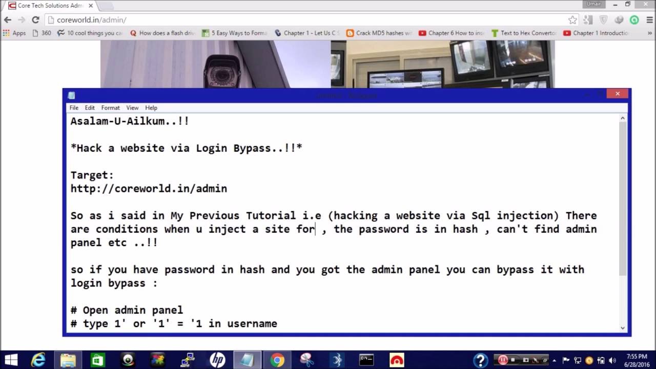 How To Hack A Website Via Login Bypass Sql Injection Youtube