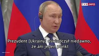 Obsceniczny żart Putina o Ukrainie. „Podoba się czy nie – cierp, krasawico”