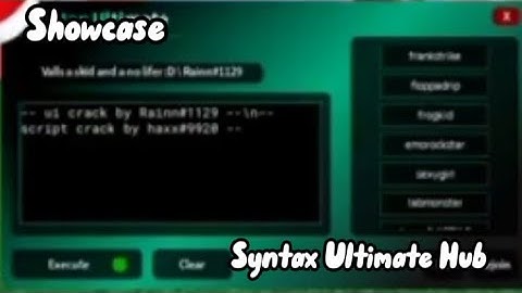 SHOWCASHING Script Arceus X Syntax Ultimate Hub