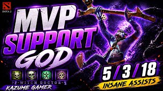 Dota 2 Witch Doctor MVP Team Support ! 5/3/18 Insane Assist Game 🔥