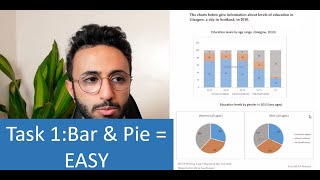 كيفية كتابة المهمة 1 في الايلتس Bar and Pie (IELTS)