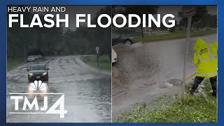 Flooded roadways, heavy rain takeover Southeast Wisconsin Tuesday