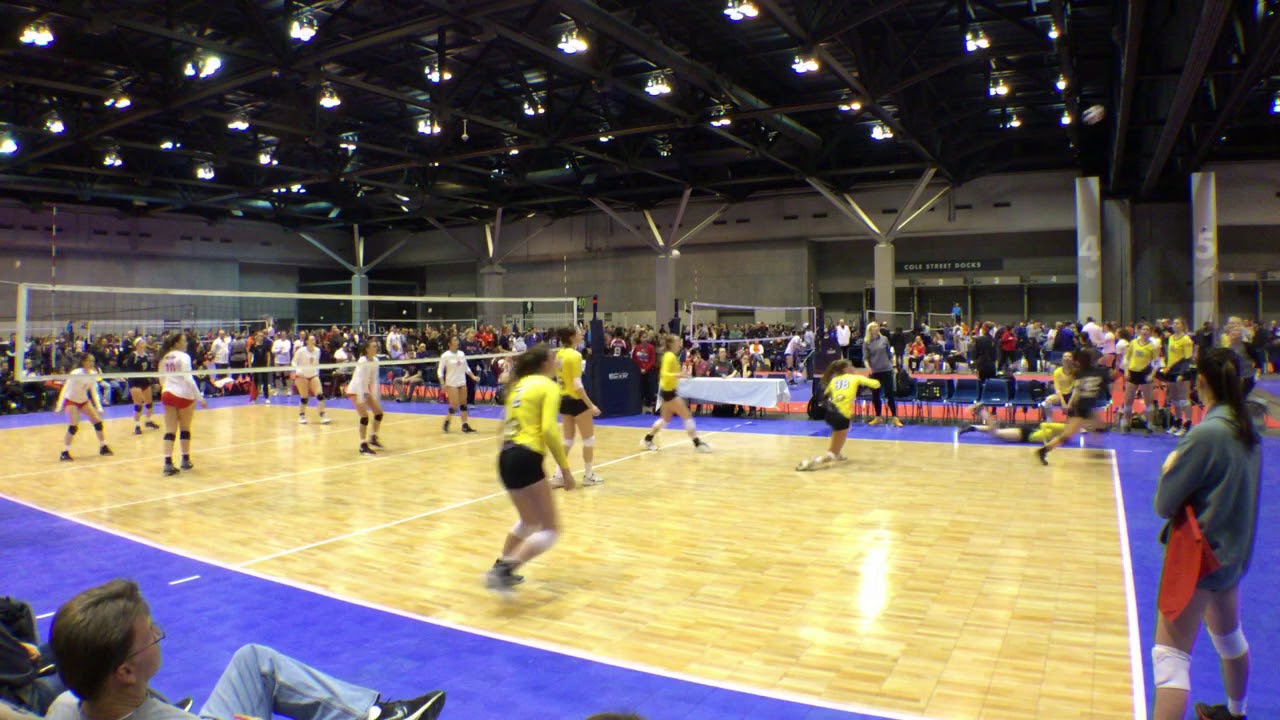Milwaukee Sting 17 White vs Elite VBC 17 Black set 2B (2/17/2018) YouTube