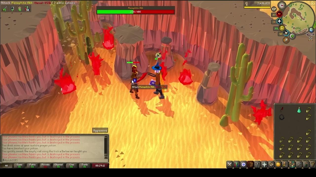 Killing MENAPHITE AKH On A Low Level 1 Defence IRONMAN! YouTube