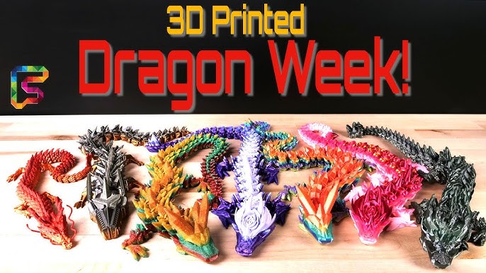 Top 7 Articulated 3D print Dragons - 3D print timelapse compilation on  Creality CR-6 SE - 4K video 