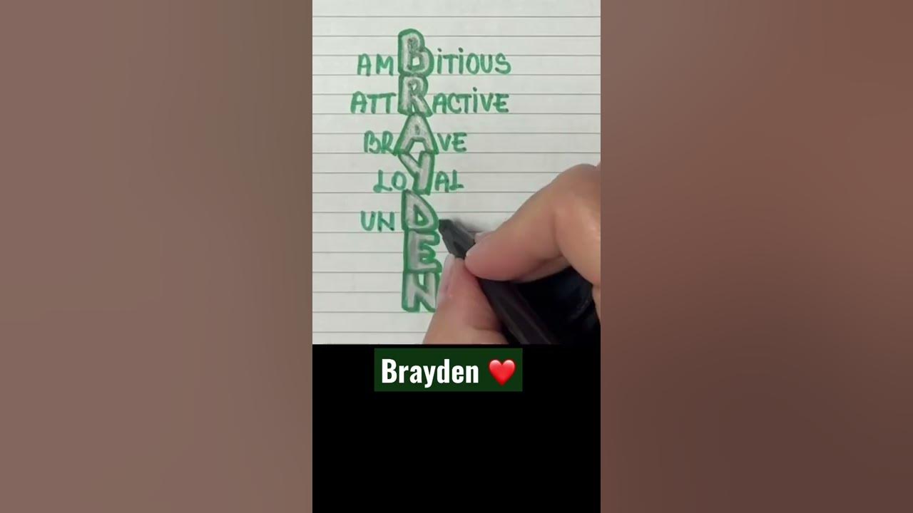 Meaning of the name BRAYDEN meaning name brayden YouTube